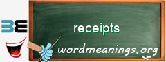 WordMeaning blackboard for receipts